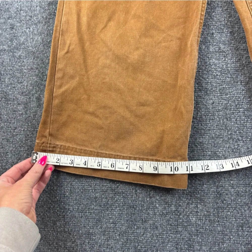 FRYE Women’s Camber Camel colored Canvas Wide Leg Pants size: 29 - Picture 9 of 13